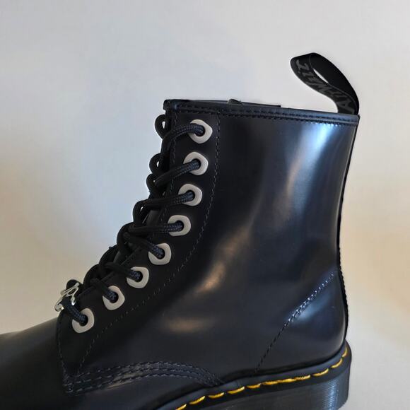 Dr. Martens 1460 Zip Black Leather Combat Boots –Women 10/ Men 9 main image 4